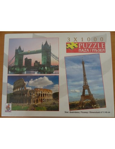 Puzzle 3 in 1, 3 peisaje x 1000 piese