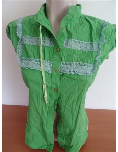 Bluza verde tip camasa fara maneci