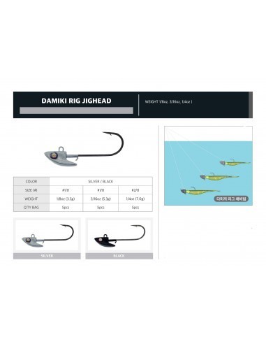 Jig Head Damiki Rig, Carlig nr.1/0,...