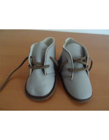 Pantofiori bej cu siret newborn