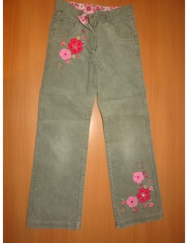 Pantaloni gri cu floricele