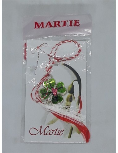 Martisor cu trifoi si fluturas