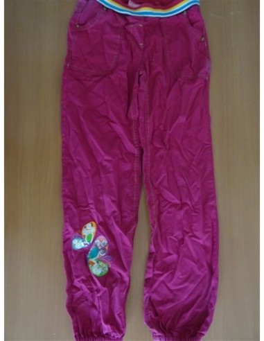 Pantalon roz fetita imprimeu fluturas...