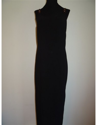 Rochie lunga neagra dama fara maneci...