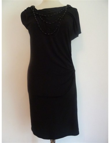 Rochie neagra dama maneca scurta ANNA...