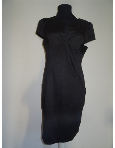 Rochie neagra dama cu maneca scurta...