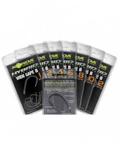 Carlige Korda Wide Gape Barbless,...