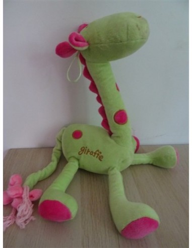 Jucarie plus girafa colorata 38cm Hanya