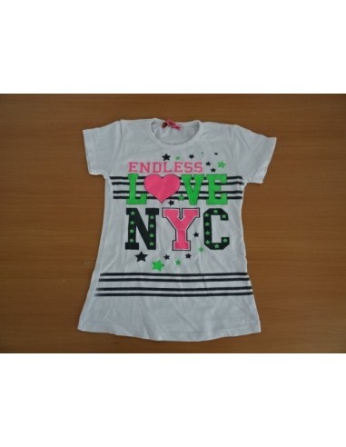 Tricou BiciBici alb cu imprimeu NYC