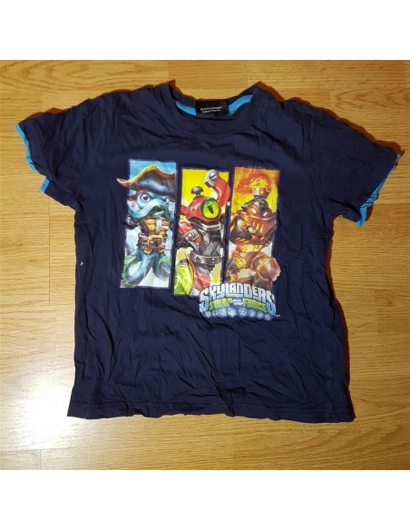 Tricou albastru inchis cu imprimeu Skylanders