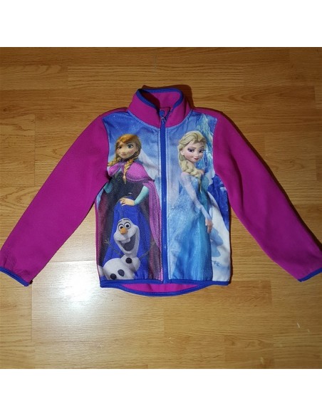 Bluza mov cu fermoar si imprimeu Frozen