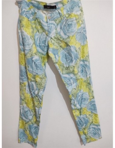 Pantaloni lungi dama cu model floral...