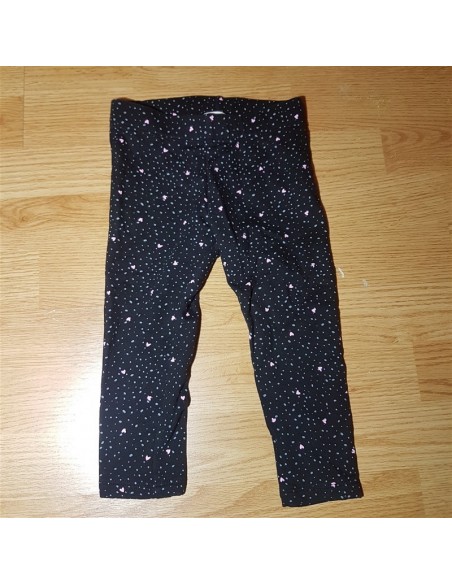 Pantalonasi negri cu inimioare H&M Basic