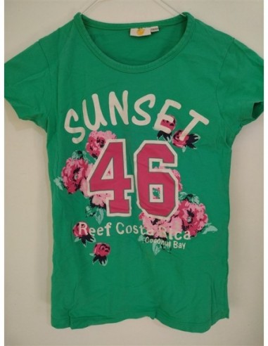 Tricou verde cu scris pe piept Girls