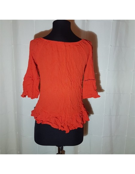 Bluza rosie cu maneca clopot Koton