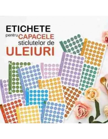 Etichete pentru capace sticlute ulei esential -  Tamaie