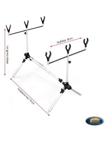 Rod Pod Lineaeffe Crap Aluminiu 3...