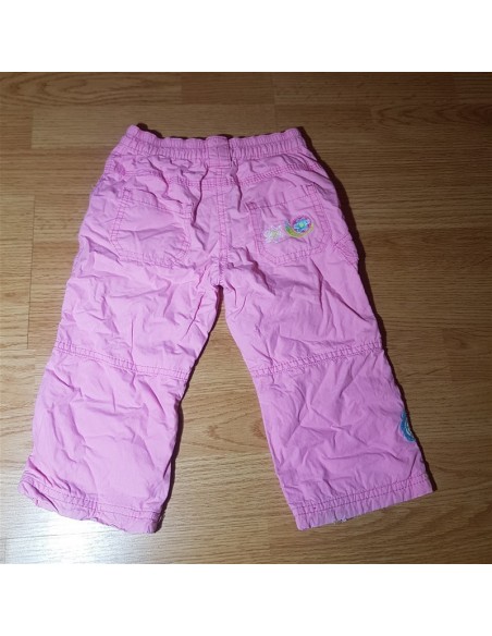 Pantaloni roz cu floricele si fluturasi