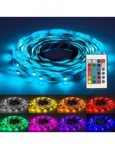 Banda led rgb 12v fle-ibila lungime 5...