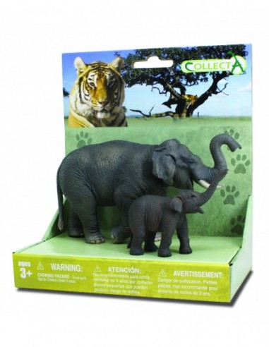 Set 2 Figurine Elefant Asiatic cu pui...