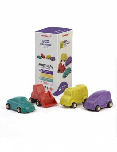 Set 4 vehicule 9 cm Minimobile ECO