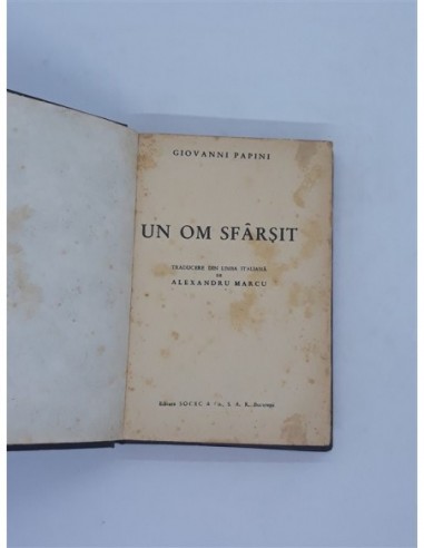 Carte Un om sfarsit - Giovanni Papini