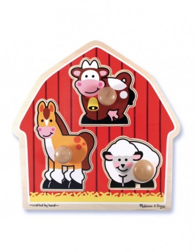 Puzzle lemn jumbo Ferma Melissa and Doug