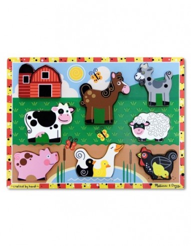 Puzzle lemn in relief  Animale de...