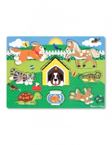 Puzzle din lemn Animalele de companie