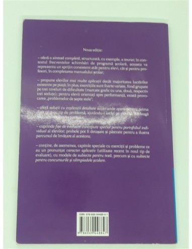 Matematica pentru clasa a VIII-a,...