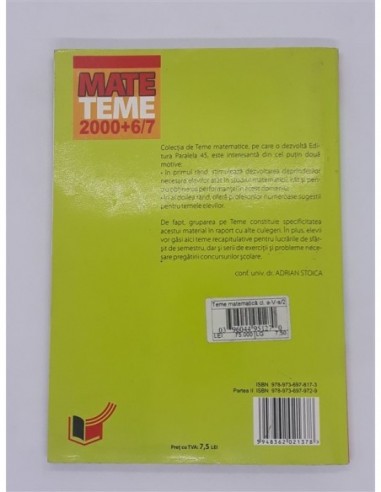 Matematica clasa a V a partea 2 2006...