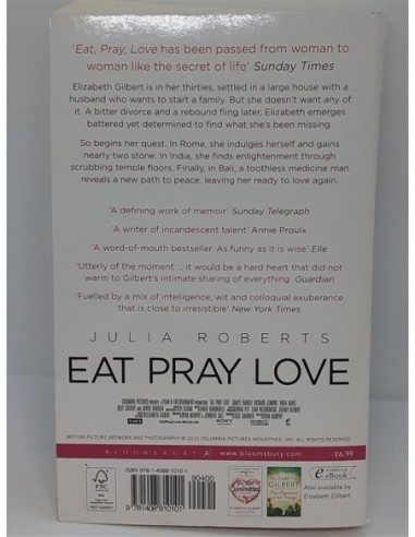 Eat pray love de Elizabeth Gilbert