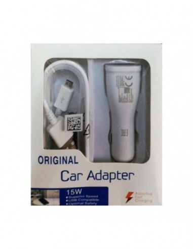 Incarcator auto 12v Tip MicroUSB, alb...