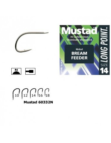 Carlig Mustad Feeder MU11, Nickel,...