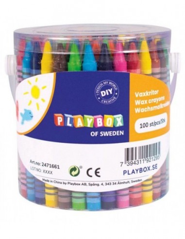 Set 100 creioane colorate PlayBox