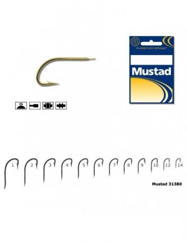 Carlig Mustad M31380, Forjat cu Tija...