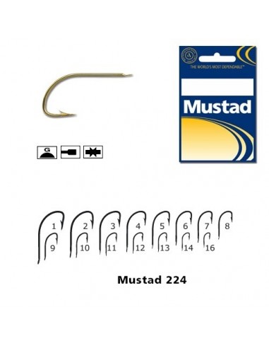 Carlige Mustad Cristal Auriu 224,...