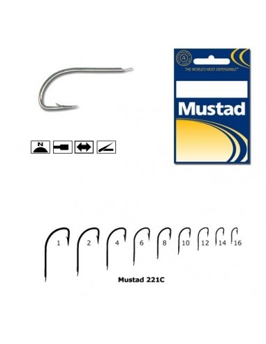 Carlige Mustad Cristal Nichel, Revers...