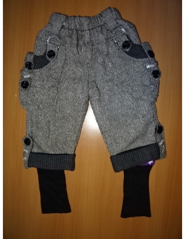 Pantaloni 3/4 grosi cu elastic lat  la glezna