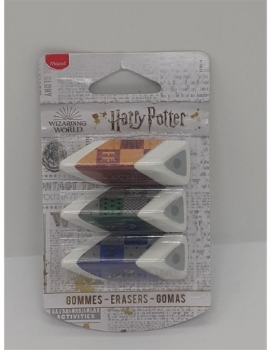 Set 3 guma de sters Harry Potter