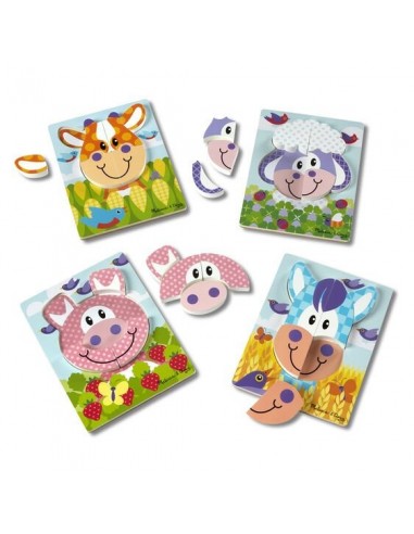 Set 4 puzzle Animale domestice -...