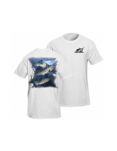 Tricou Flying Fisherman Marlin White Tee