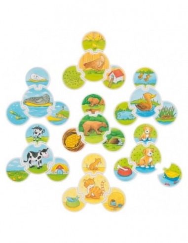 Joc puzzle de asociere Animalele -...