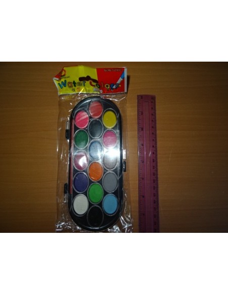 Set 14 acuarele si o pensula Water Colors non toxic