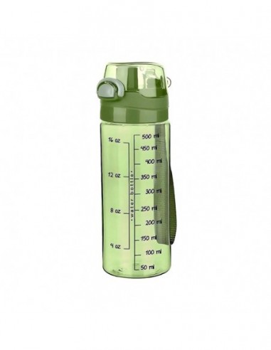 Sticla pentru apa cu buton verde 500ml