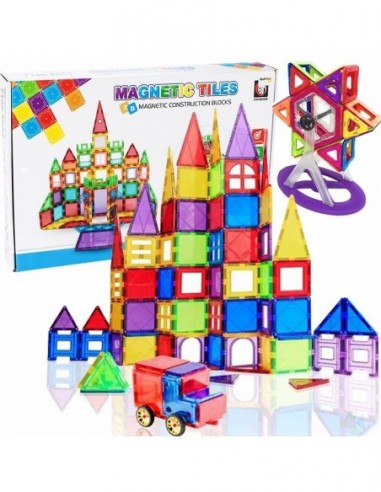 Set constructie magnetic, 106 piese,...