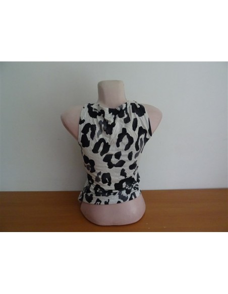 Maieu alb  dama animal print