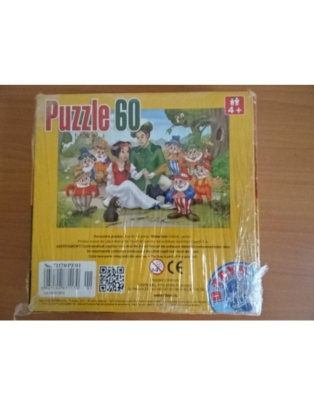 Puzzle D-Toys Basme, 60 piese Alba ca Zapada si cei sapte pitici