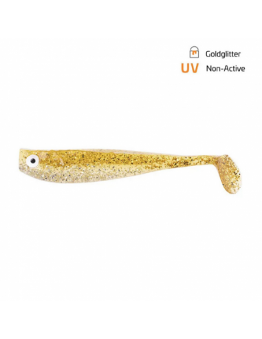 Shad Zeck Zander Gummi, Goldglitter,...