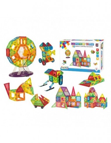 Set constructie magnetic 3D cu lumini...